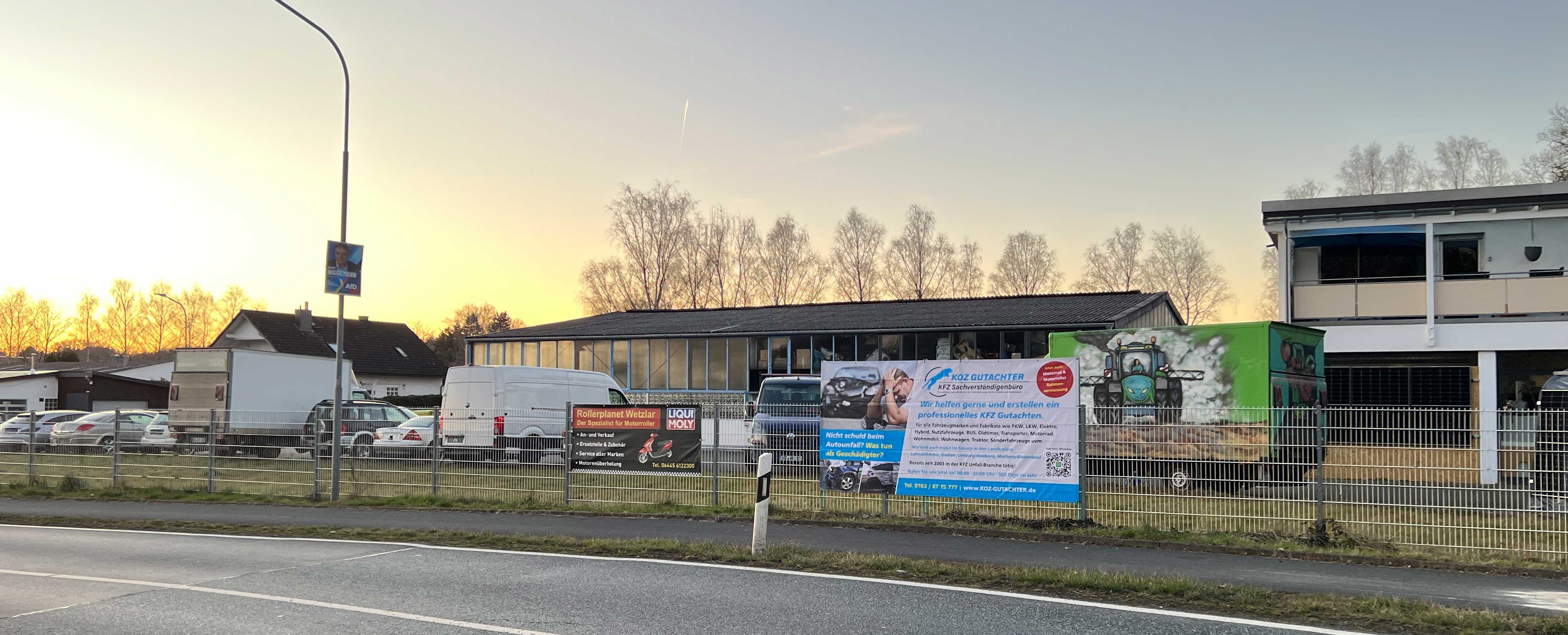 Werbung Banner Aufhängeplatz Zaun Platz koz gutachter